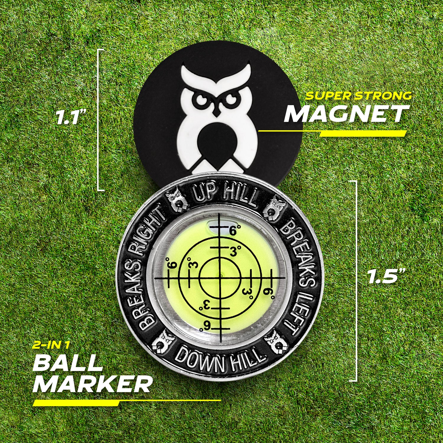 Bubble Level Ball Marker - Green