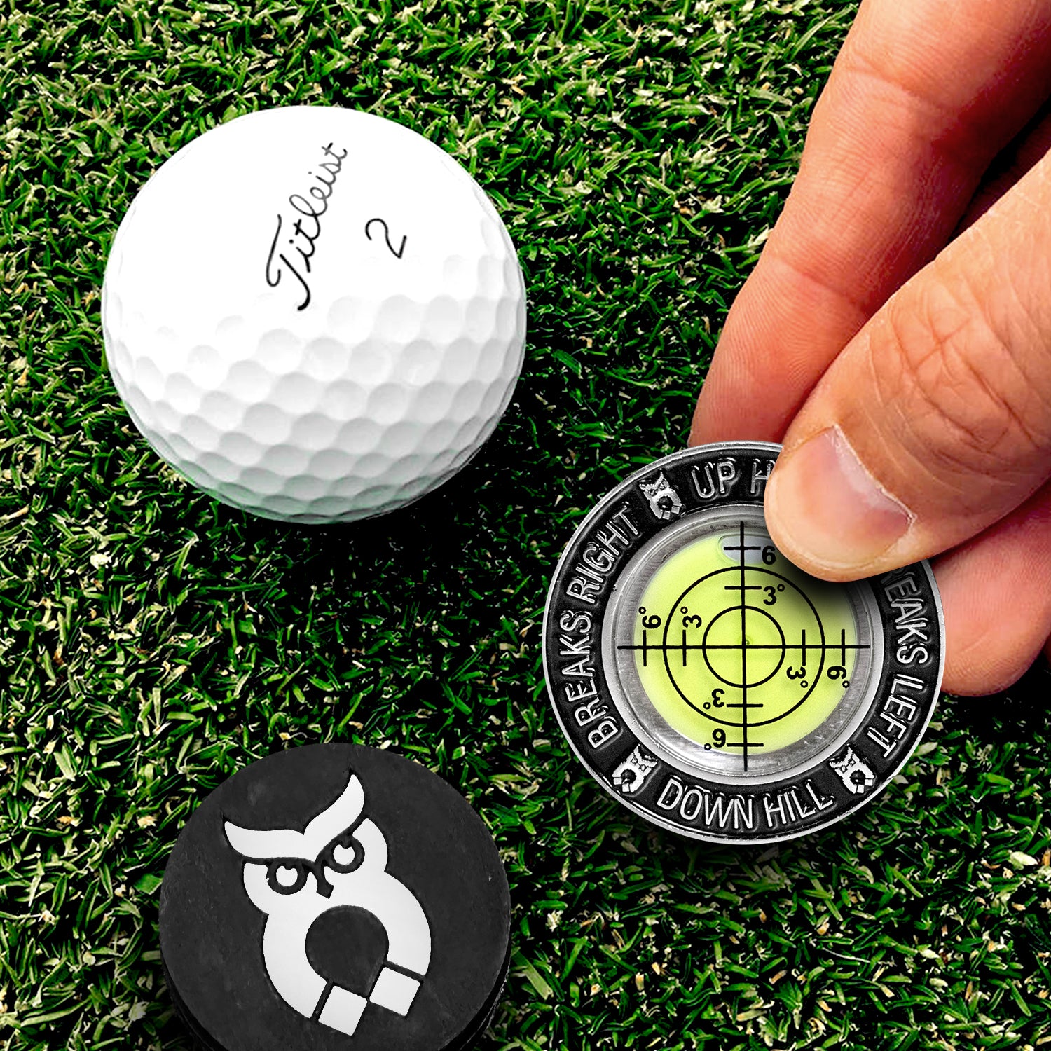 Bubble Level Ball Marker - Green