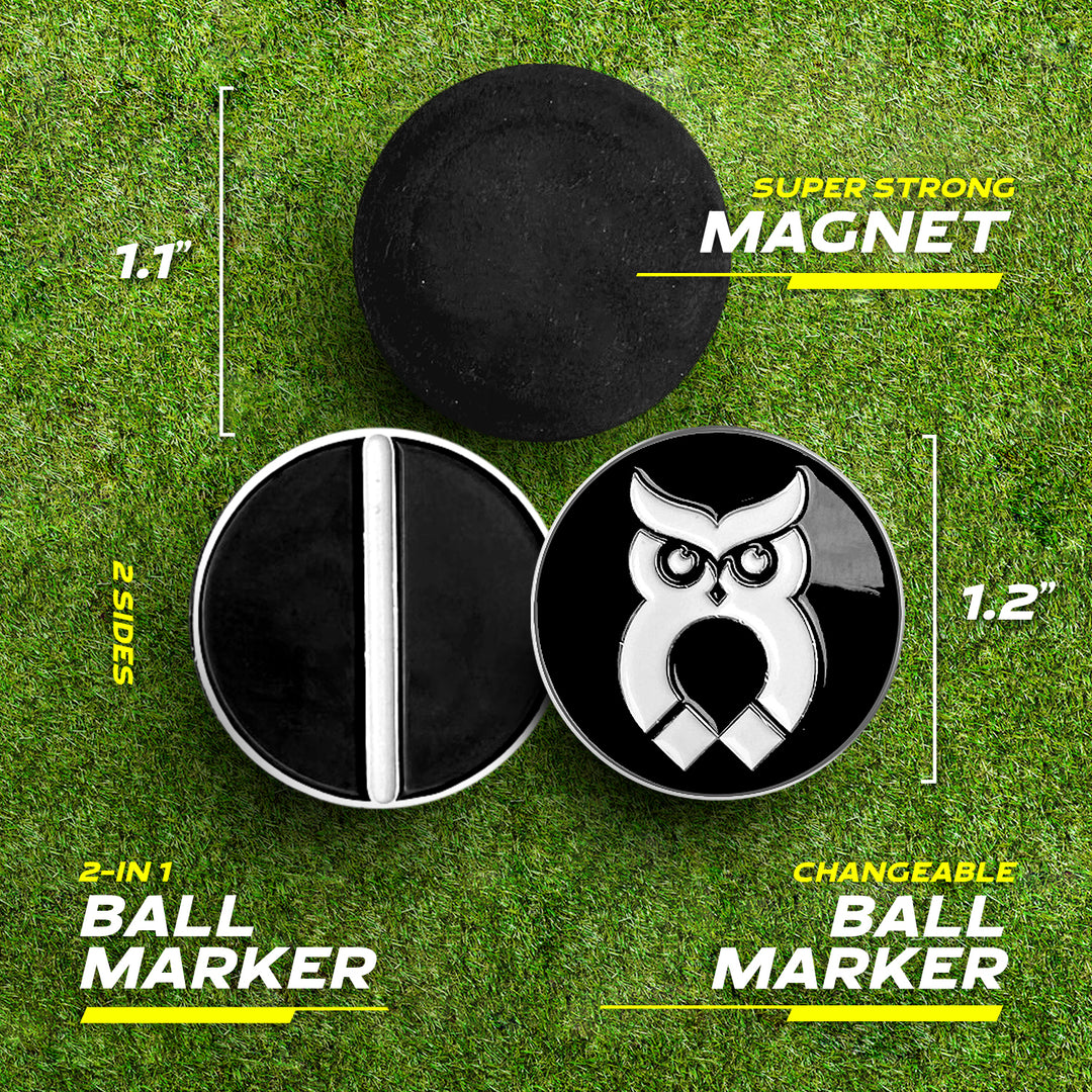 MagnetOwl with Golf Towel - Black