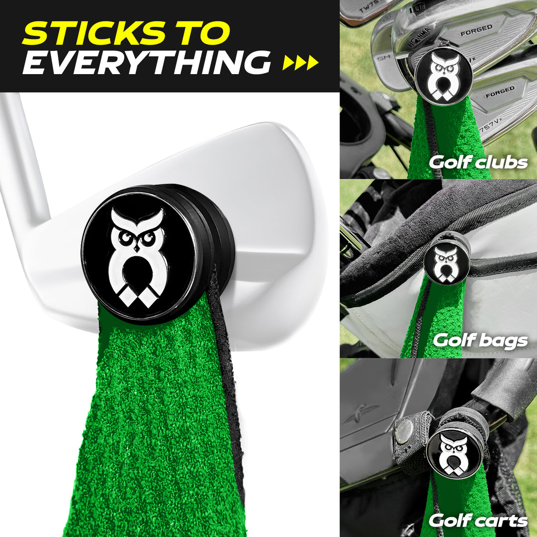 MagnetOwl with Golf Towel - Green