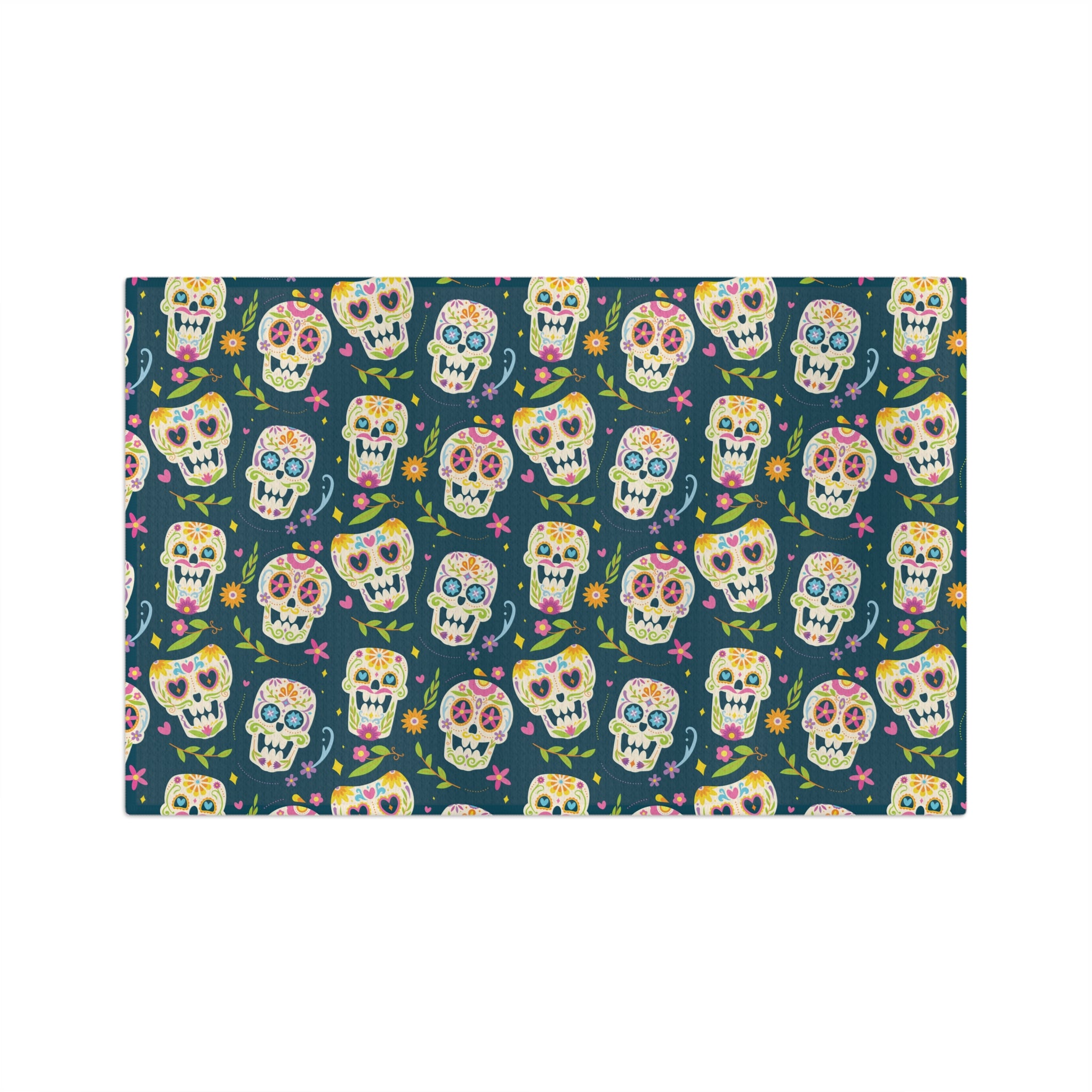 Sugar Skull Blue Golf Towel