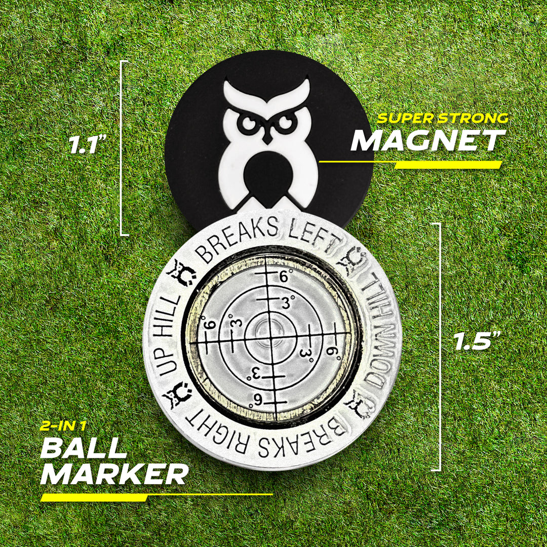 Bubble Level Ball Marker - White