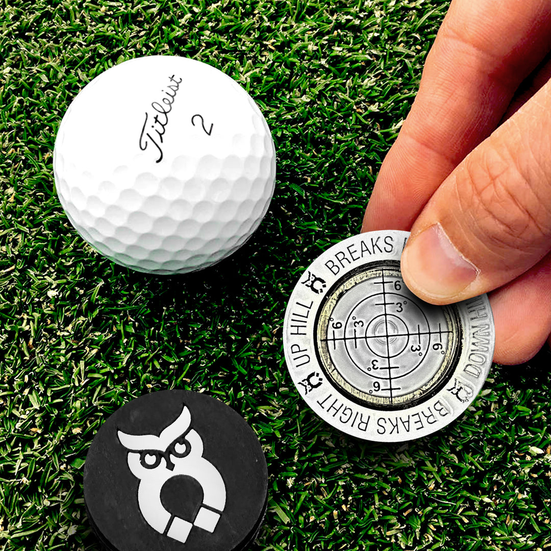 Bubble Level Ball Marker - White
