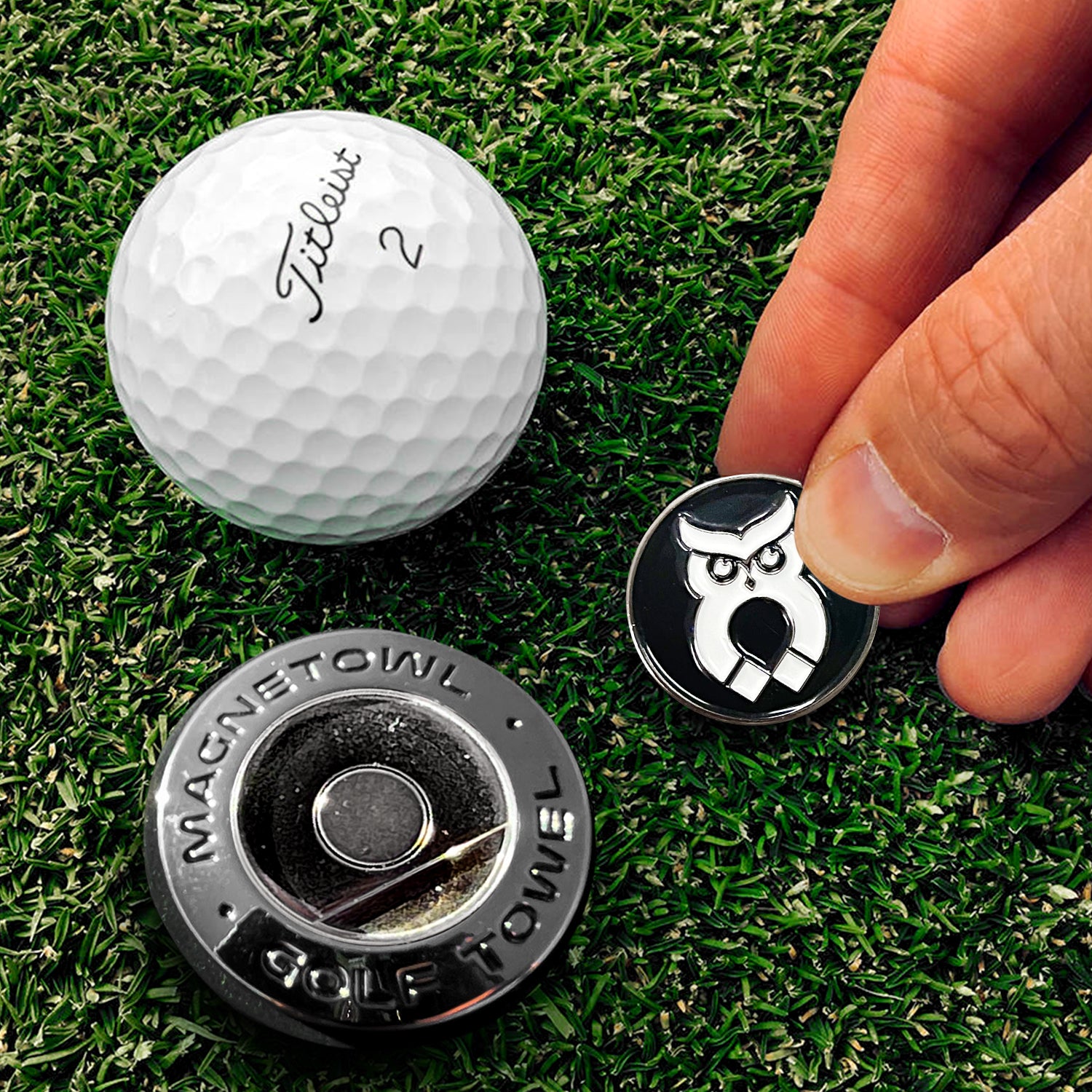 Black MagnetOwl Poker Chip Ball Marker