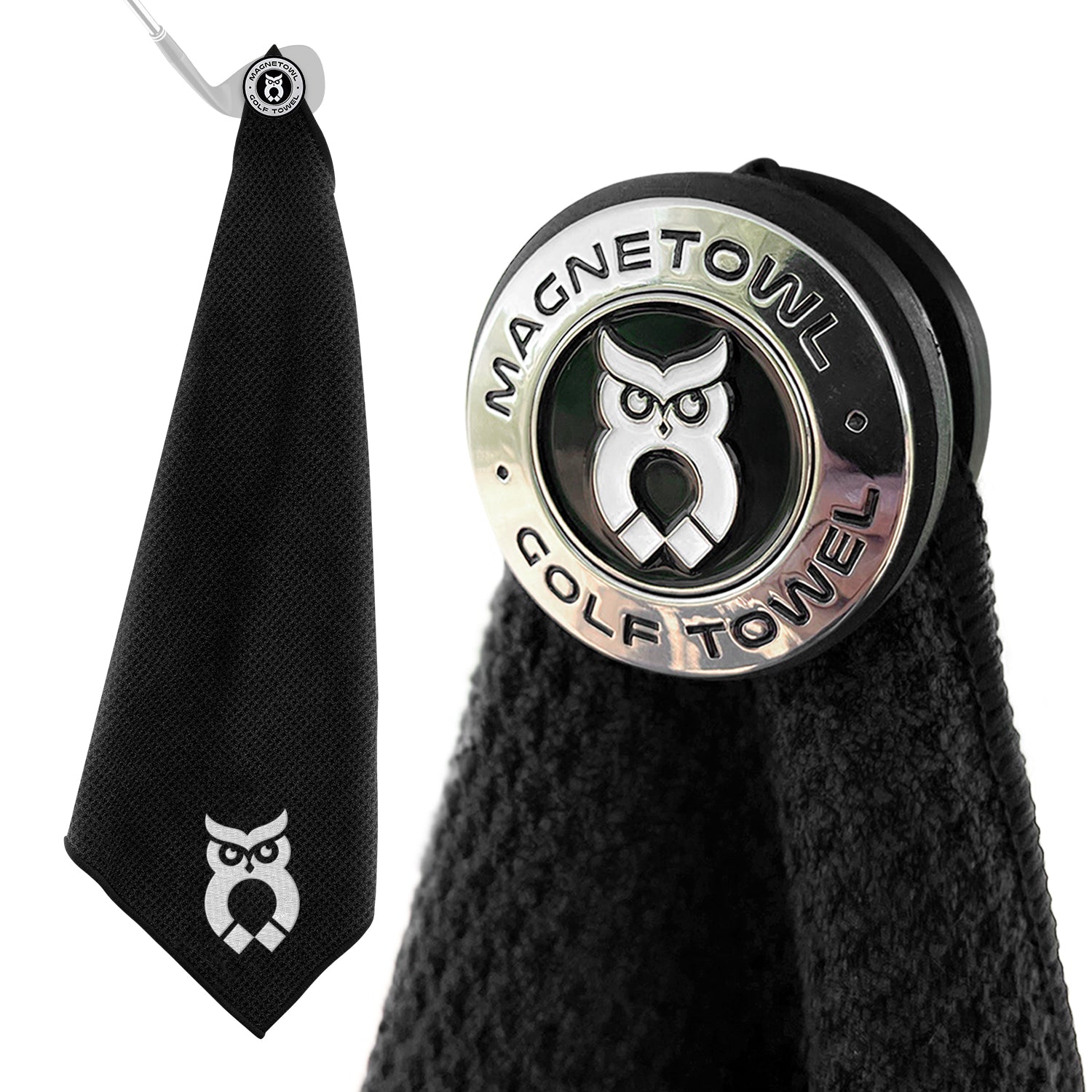 MagnetOwl Magnetic Golf Towel Clip with Poker Chip Marker