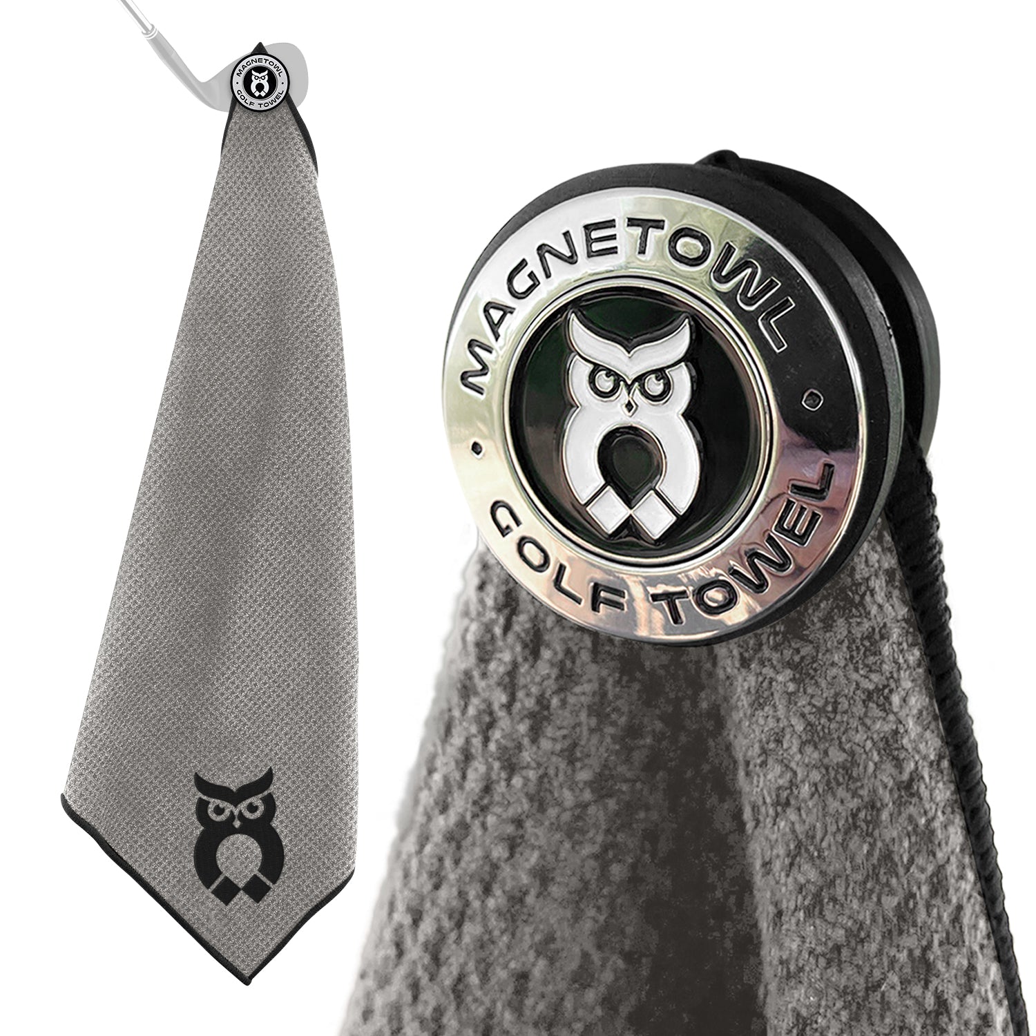 MagnetOwl Magnetic Golf Towel Clip with Poker Chip Marker