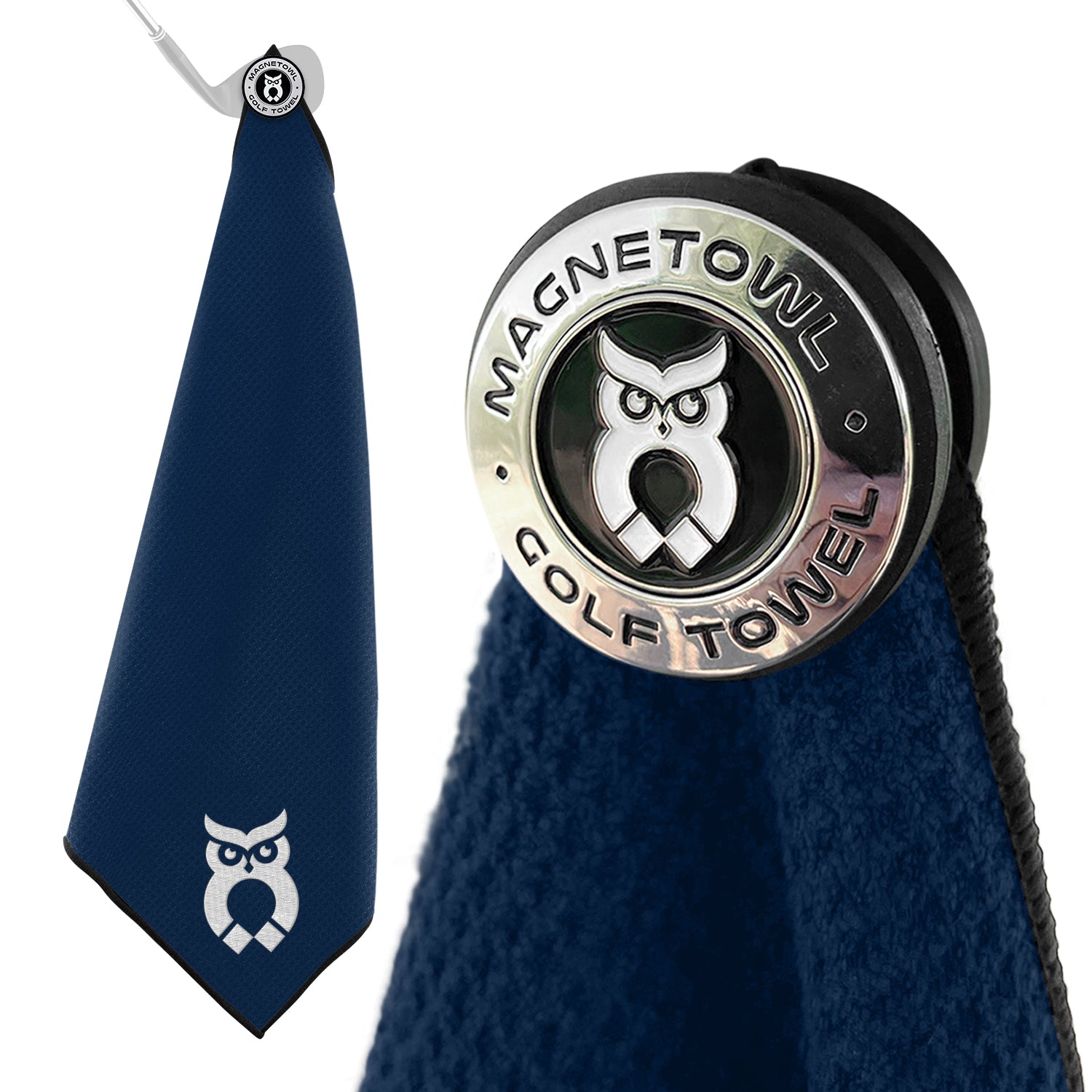 MagnetOwl Magnetic Golf Towel Clip with Poker Chip Marker