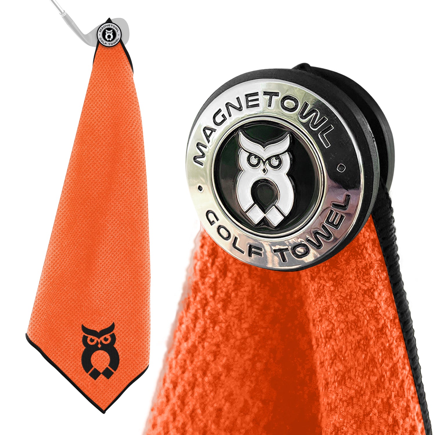 MagnetOwl Magnetic Golf Towel Clip with Poker Chip Marker