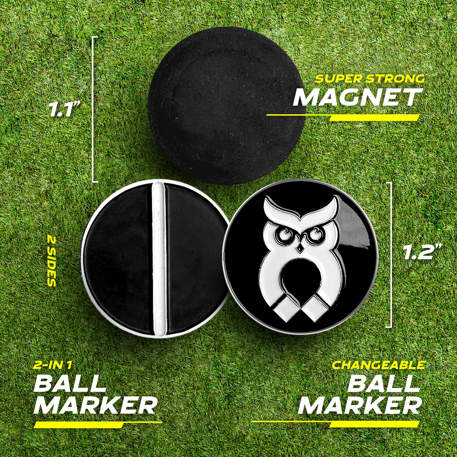 White MagnetOwl Golf Towel Kit