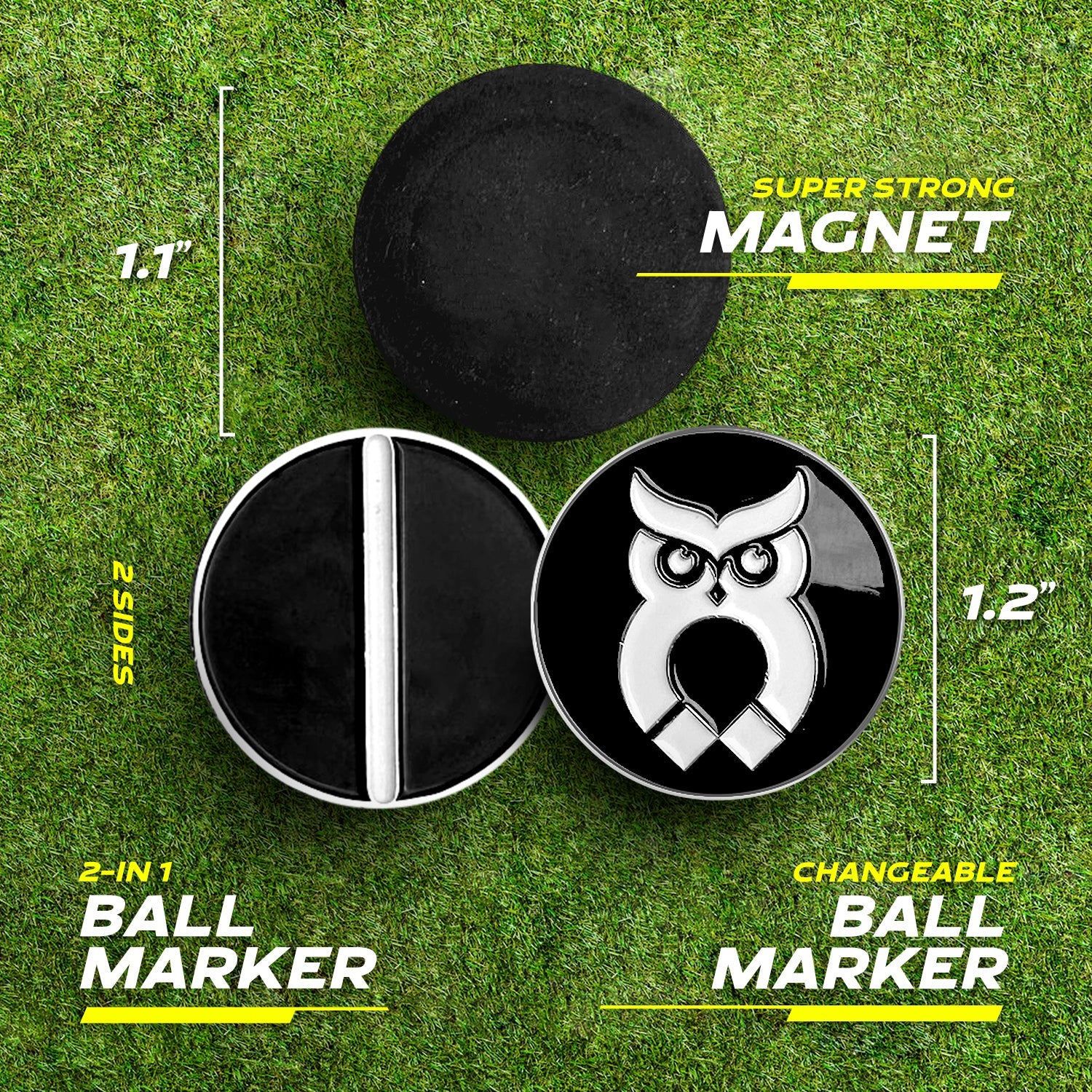 Green MagnetOwl Golf Towel Kit