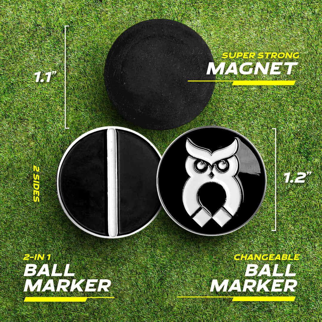 Black MagnetOwl Golf Towel