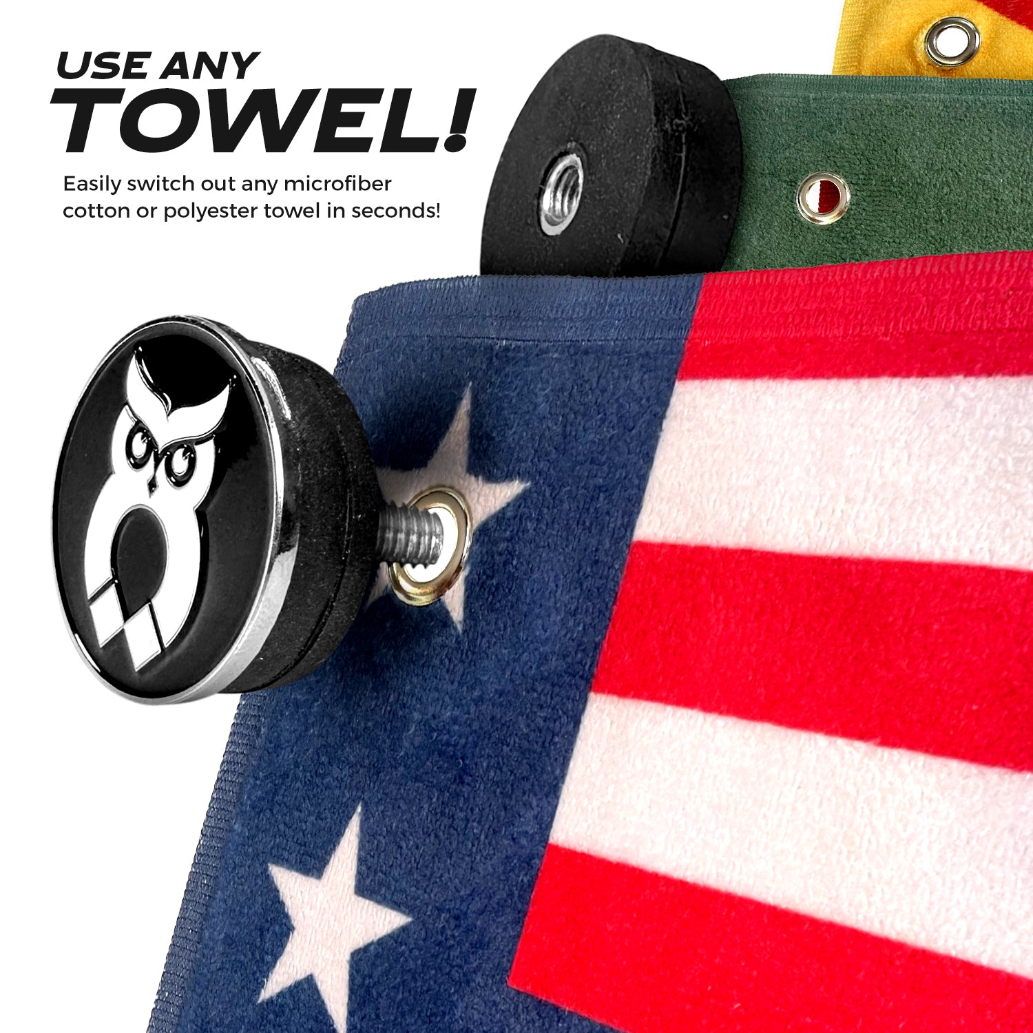 Gray MagnetOwl Golf Towel Kit