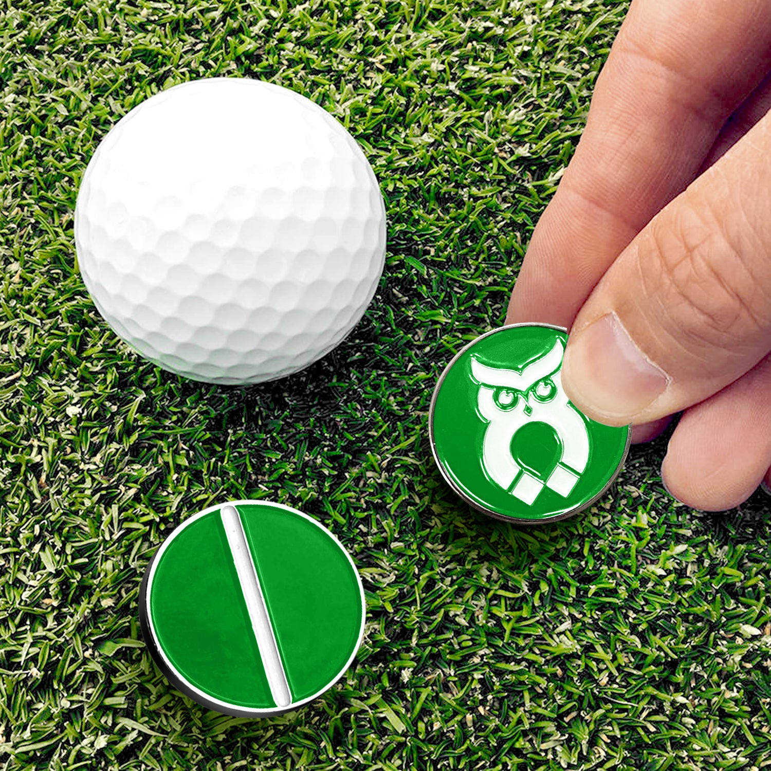 Green MagnetOwl Ball Marker