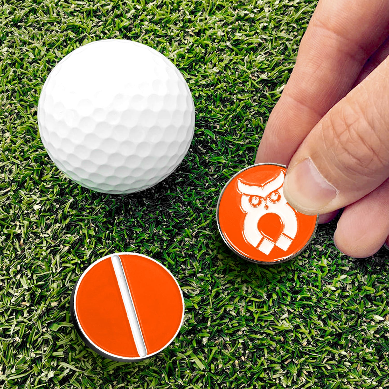 Orange MagnetOwl Ball Marker