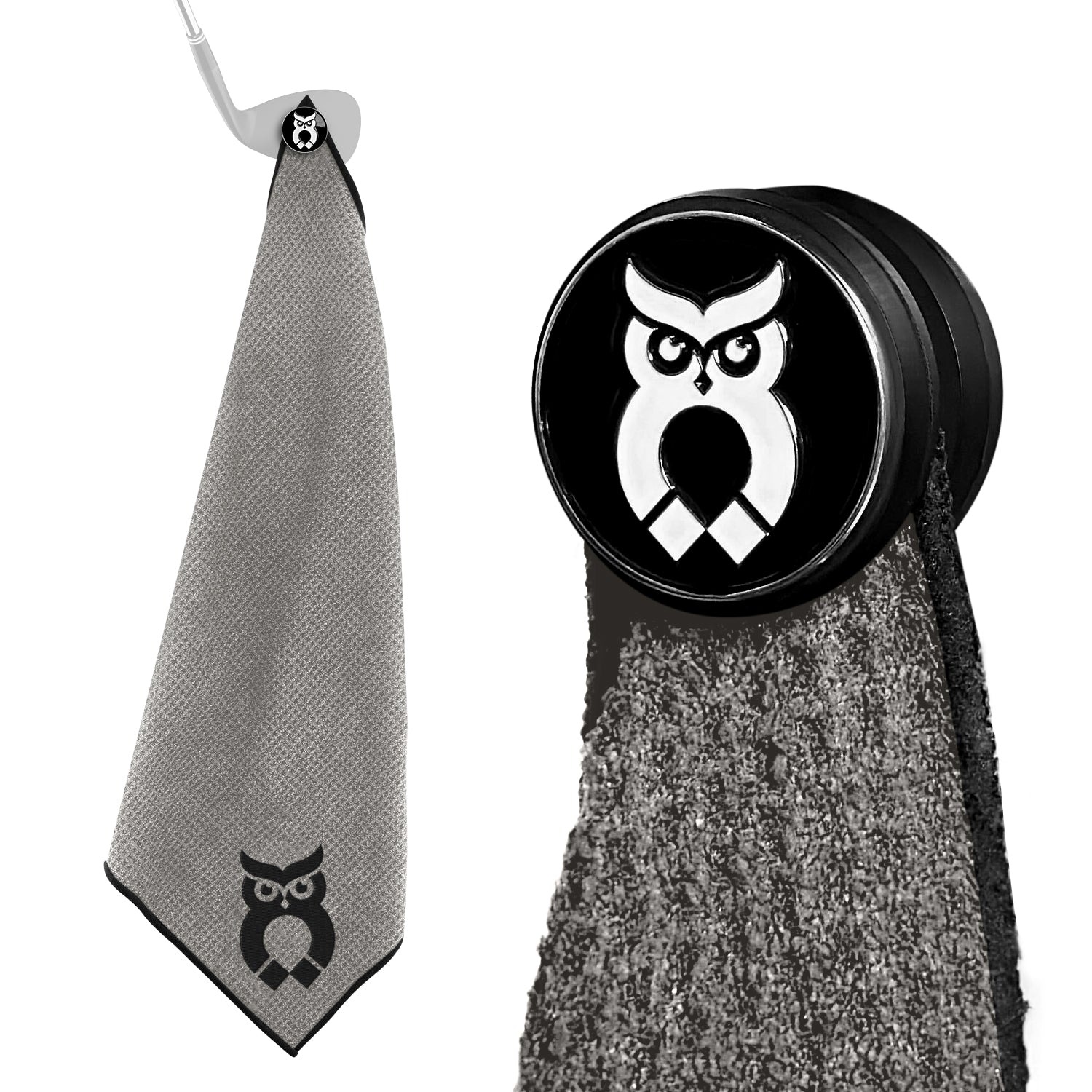 Gray MagnetOwl Golf Towel Kit