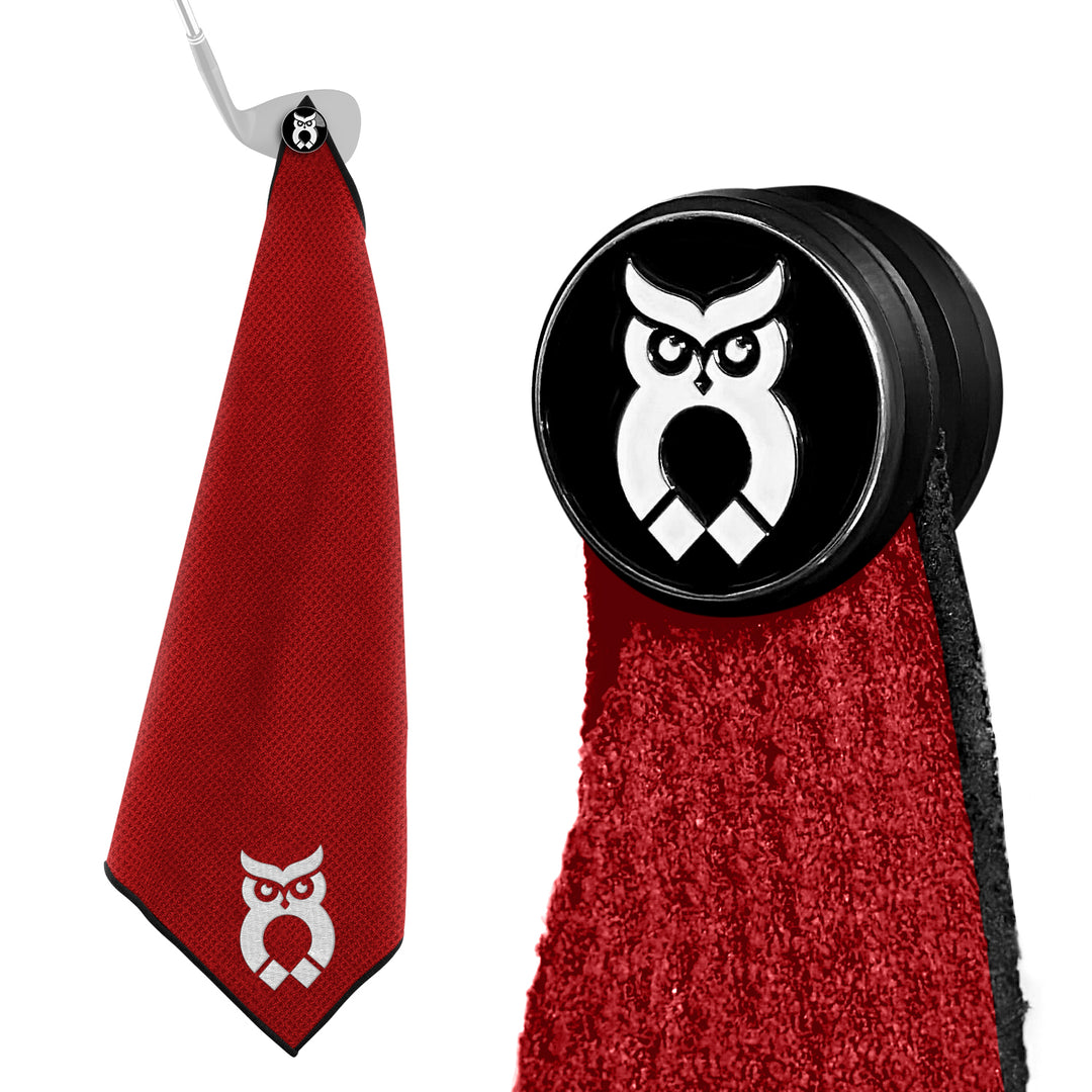 Red MagnetOwl Golf Towel
