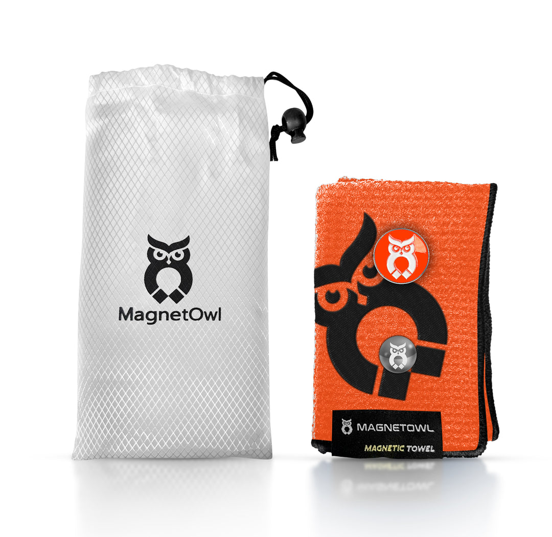 MagnetOwl with Golf Towel - Orange
