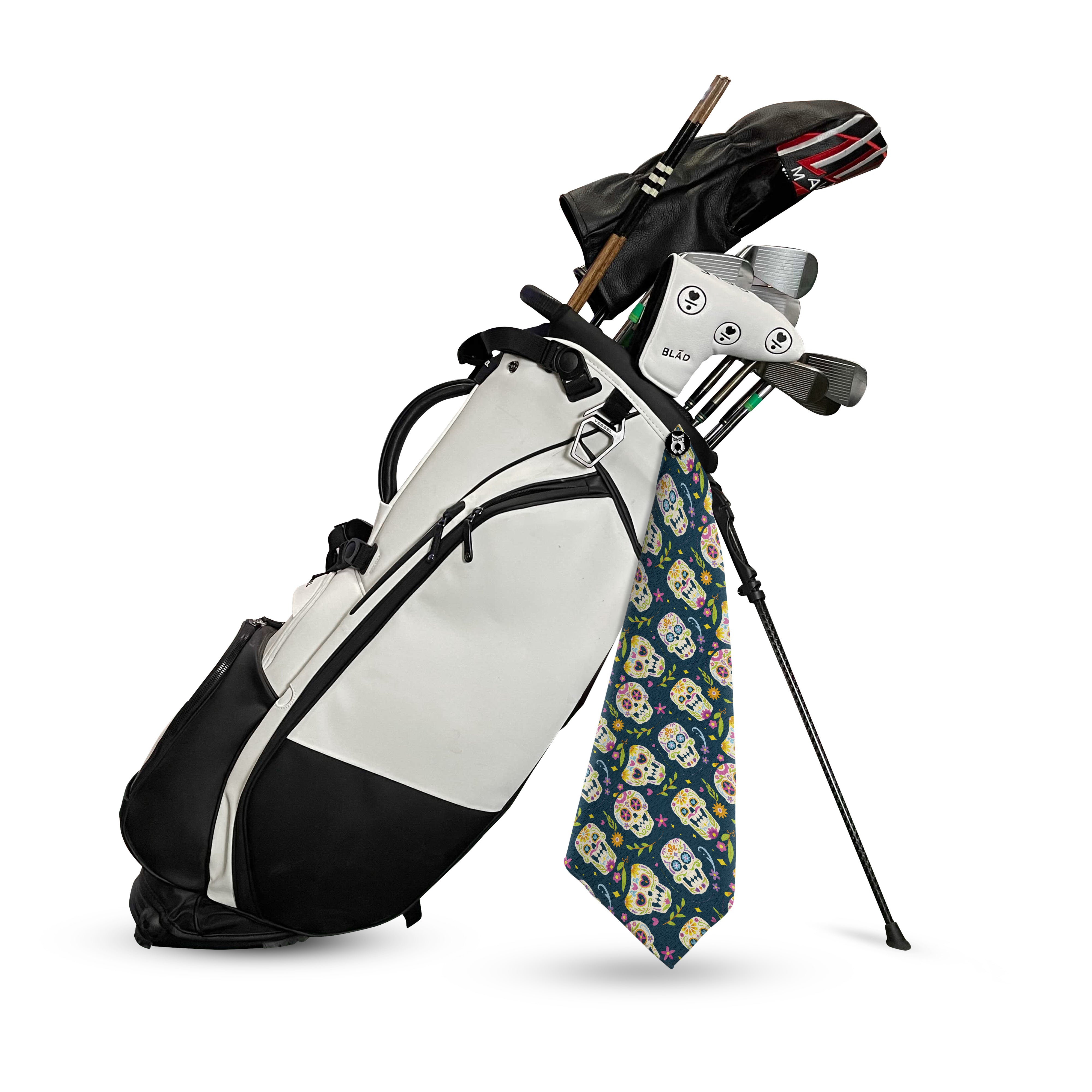 Sugar Skull Blue Golf Towel